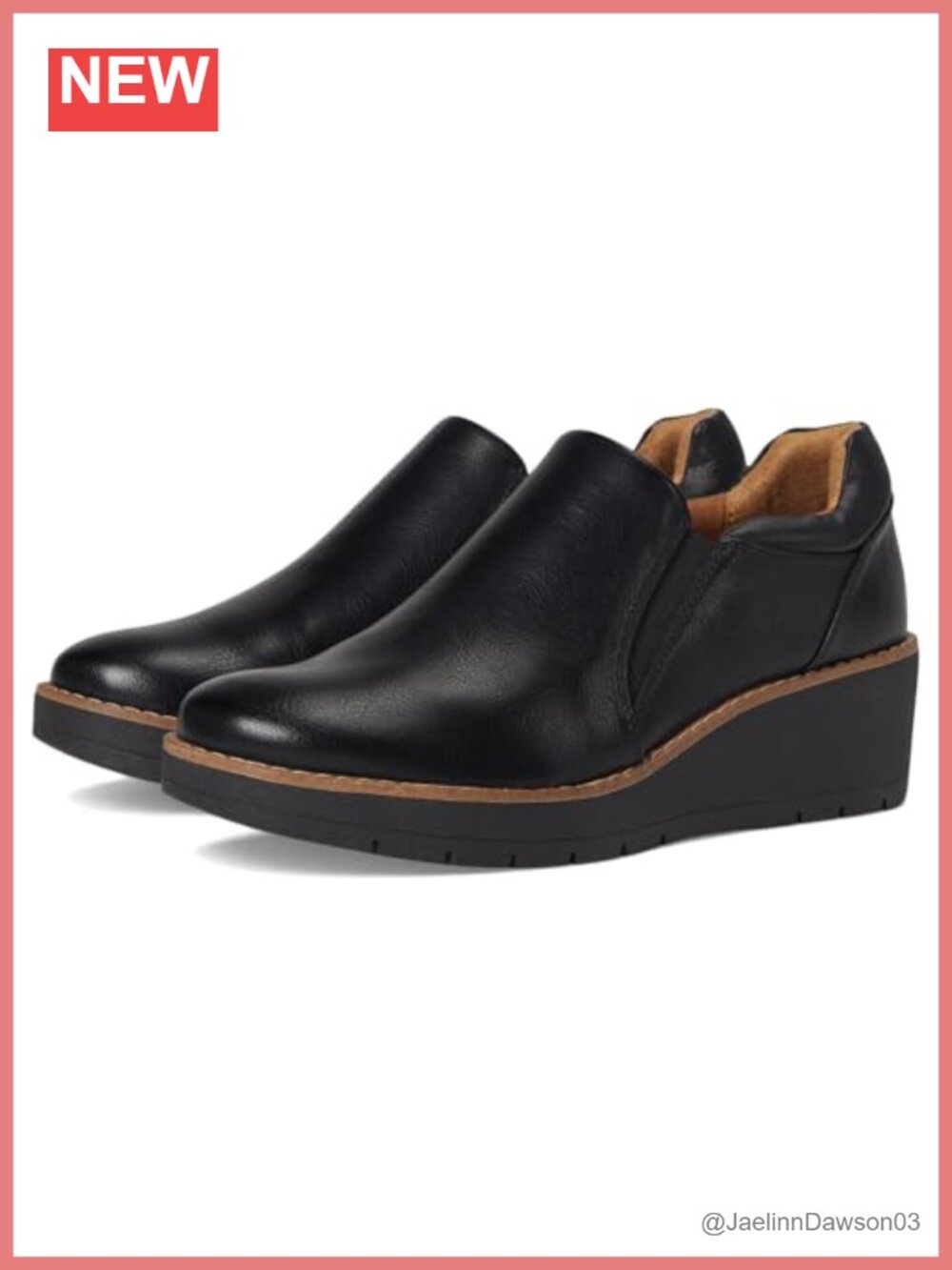 Women's Faux Leather Loafer Flats Slip-On Wedge Comfort Cushion